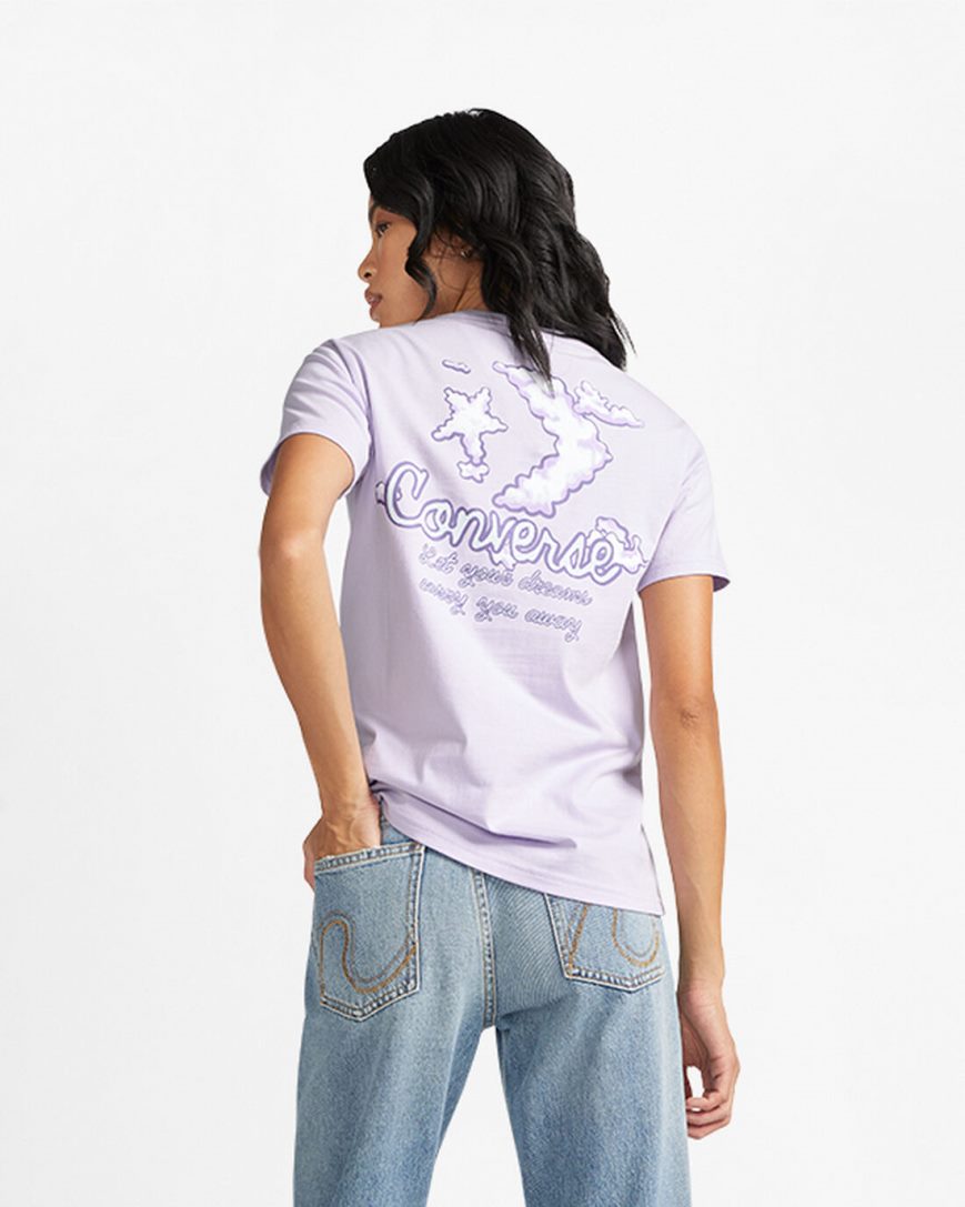 Women's Converse Dreamer Graphic T-Shirts Purple | AU 563E9B